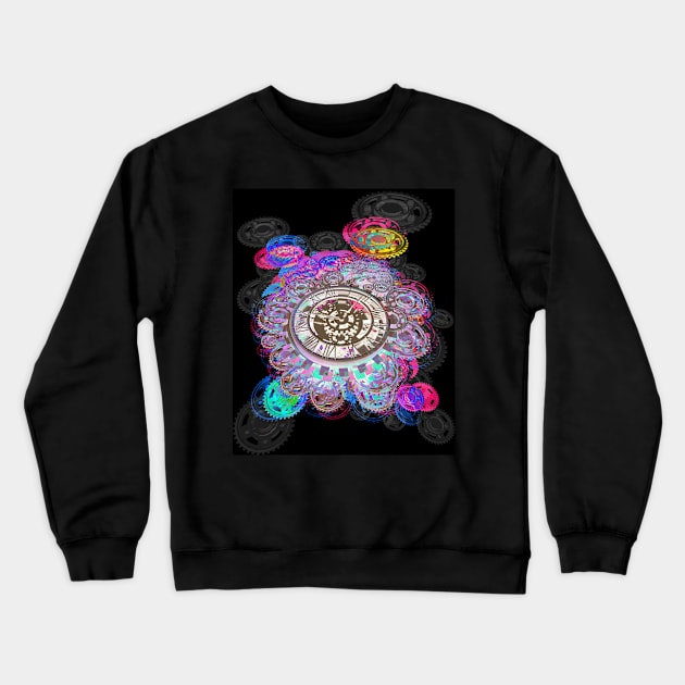 Clock face and cog wheels. Crewneck Sweatshirt by victorhabbick